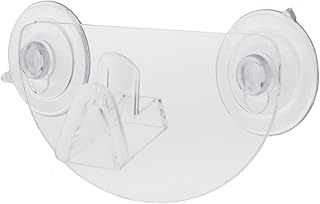 Marketing Holders 2 Pack Glass Mount Eyeglasses Holder With Suction Cups Wall Clear Acrylic Shower Tile or Mirror Display Optics Eye Doctor Offices Reading Bifocals Rack