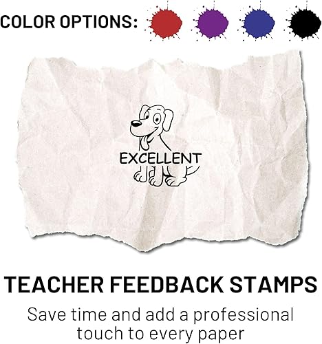 Miniatura 10 de Sellos autoentintados para profesores para calificación, sello de evaluación multicolor, sellos de comentarios motivacionales, sellos de revisión de
