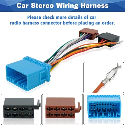 Miniatura 10 de Fiegromech Reemplazo del arnés de cableado de radio estéreo del coche para Honda City Fit Jazz Greiz Stereo Power Speaker Connector Adapter