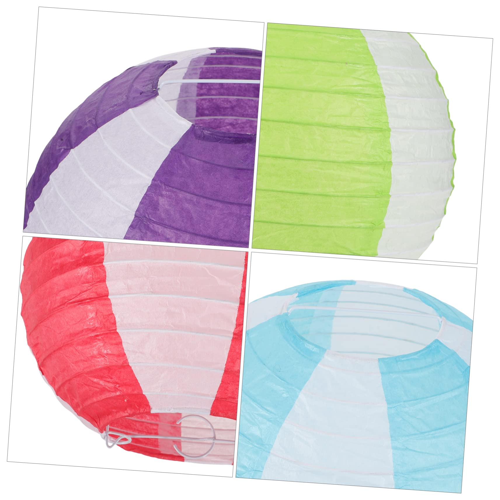 Cabilock 5 Sätze Farblich Passende Papierlaternen Hochzeitsdeko Hochzeitsdeco Rundes Papier Rundes Pergamentpapier Liner Chinesische Laternen Chinesische Papierlaternen Metall 6 Stück * 5