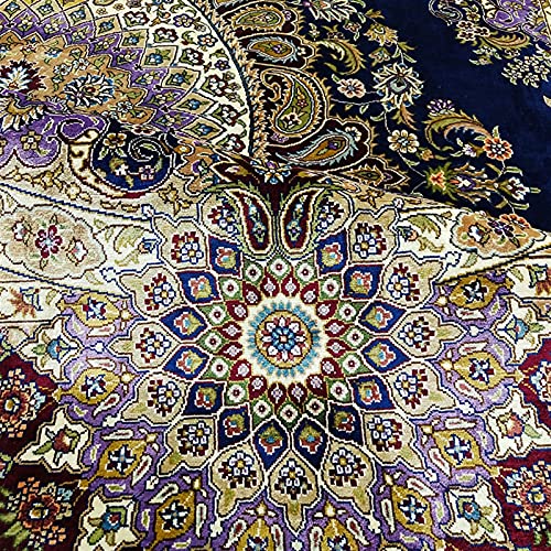 RUG 100% handgemaakt getuft rood klassiek Perzisch stijl hand-geknoopt zijde tapijt gebruik voor showroom of woonkamer… - Afbeelding 6