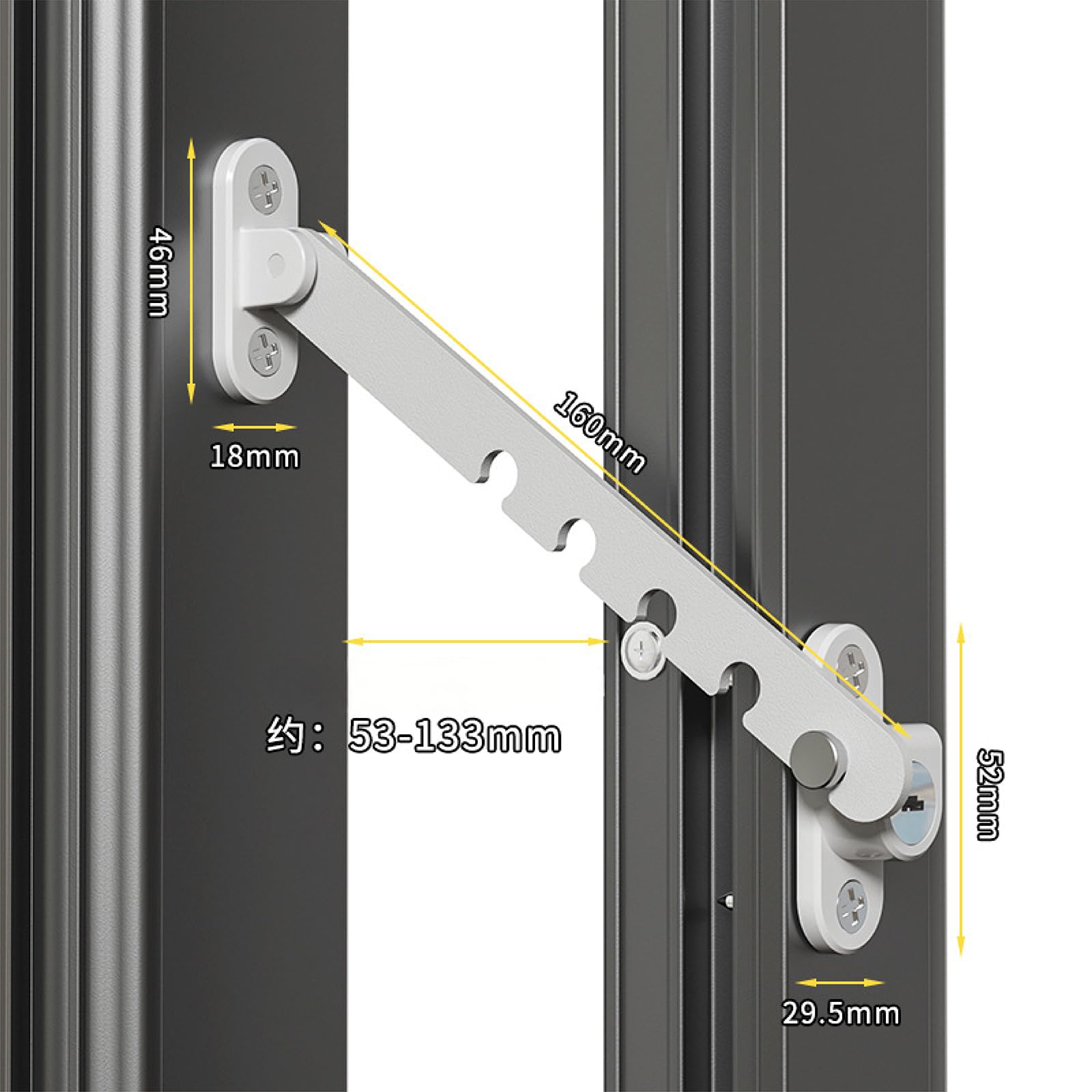 Oligitdi Window Lock Children Protection Window Restrictor Child Safety Window Stopper Falling Prevention Locks — Amazon image 7