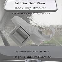 Vista 3 de 2 PCS LC6269261B77 Soporte de clip de gancho para visera solar interior para Mazda 5 6 CX-7 CX-9 RX-8. OEM: LC6269261B77 (gris)