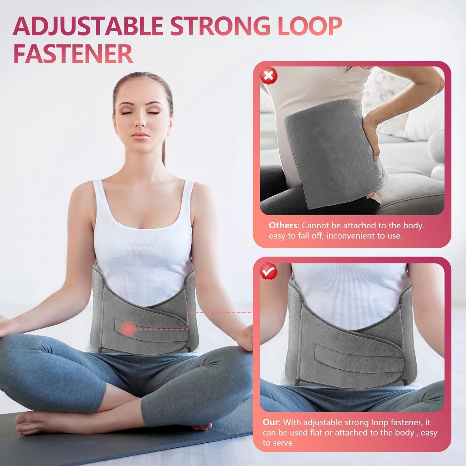 Ceinture Chauffante Lombaire, Ceinture Dorsale Chauffante Avec Powe Bank Ceinture Chauffante De Massage Pour Hommes Et Femm Cous