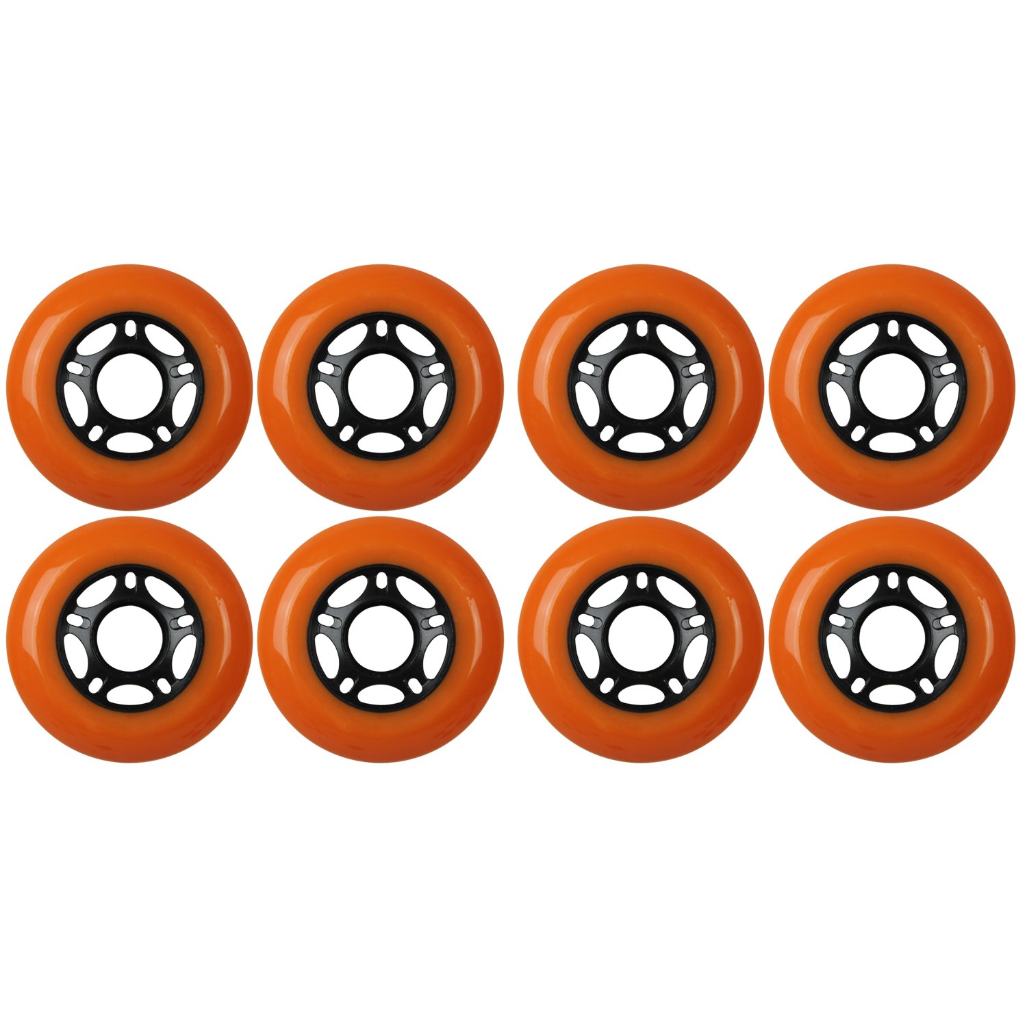 KSS Outdoor Asphalt Formula 89A Inline Skate X8 Wheels, Orange, 76mm