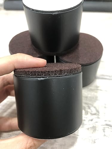 Miniatura 3 de Tsnamay Elevadores autoadhesivos de 2 pulgadas para cama y muebles, elevadores de muebles de acero a muebles o camas pesados, sillas, mesas,