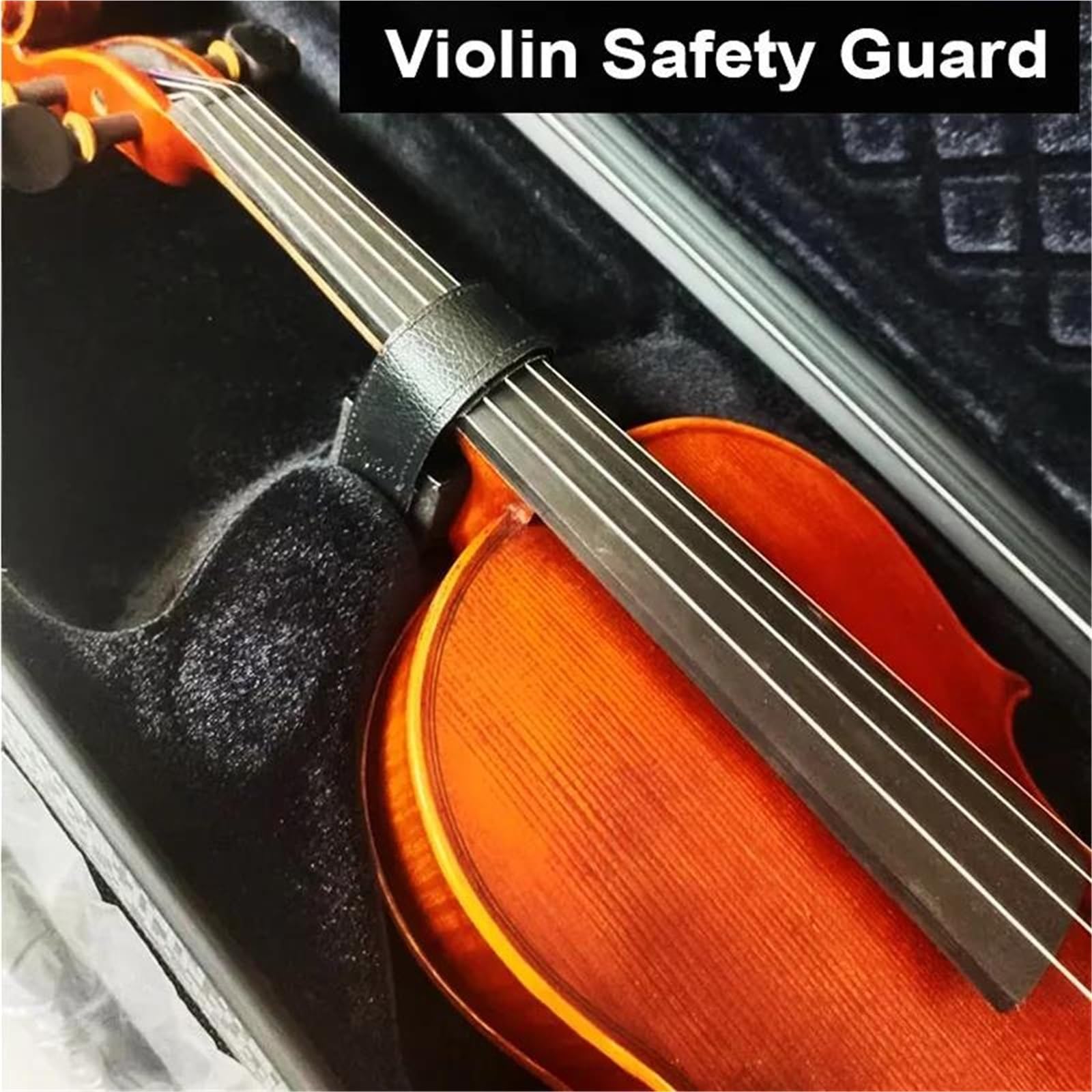 Accesorios Profesionales Violin Estuche Para Violín Cuadrado De Fibra De Carbono De 4/4 Pulgadas Extraíble Ligero Con Cerradura De Combinación Doble(White twill)