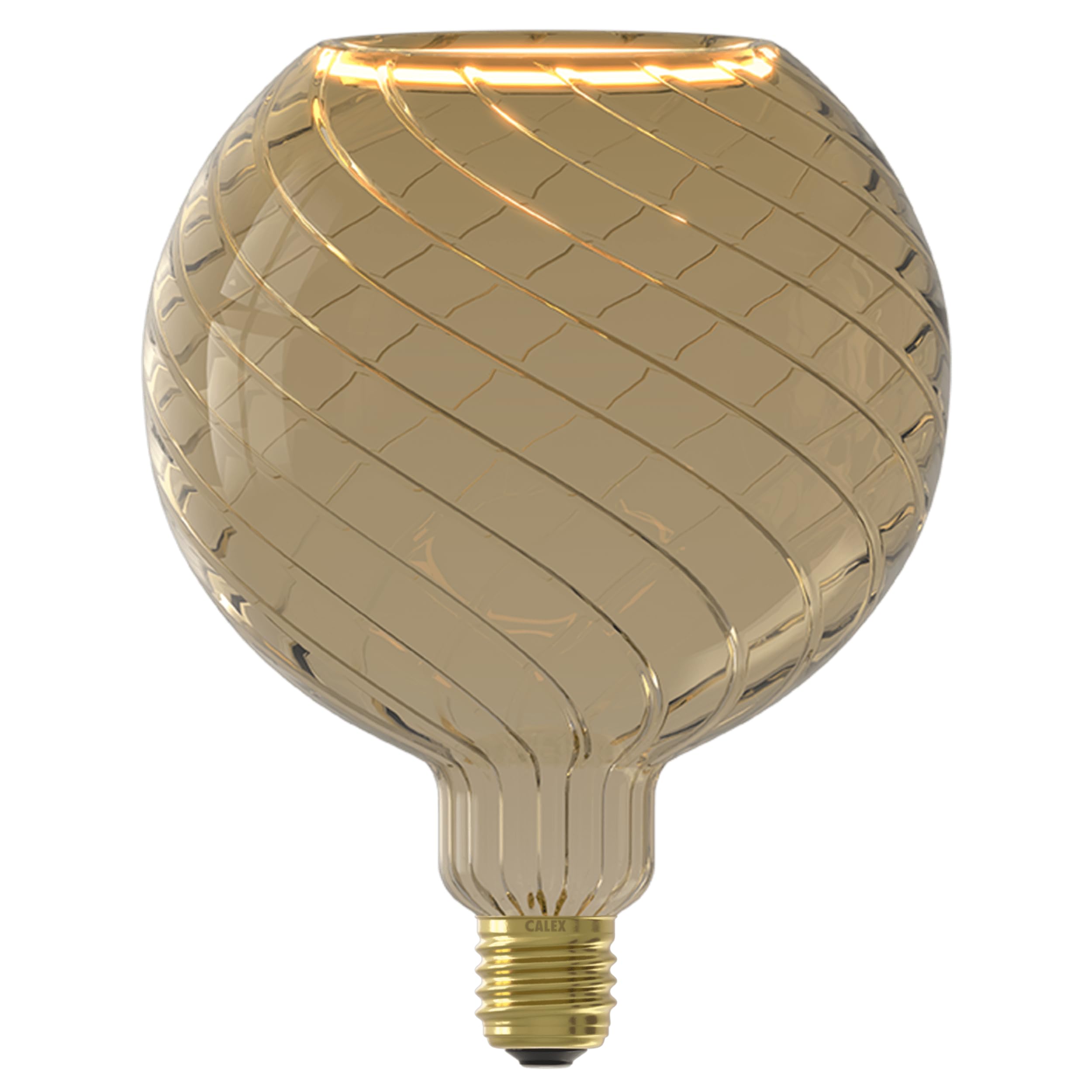 CALEX - Aura Aveiro LED Bulb, Floating Globe Light, E27, Grey, G150 Dimmable Warm White Light, 6W