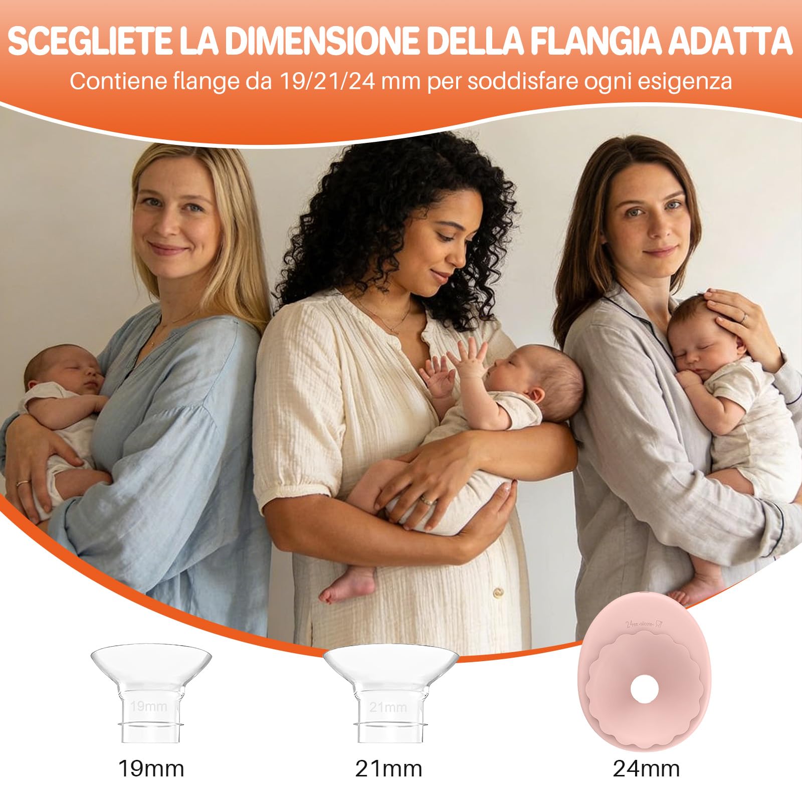FUNYKICH Tiralatte Elettrico Indossabile Senza Mani con Monitoraggio Intelligente e Promemoria Vocale,4 Modalità/12 Livelli di Suzione,Flange 19/21/24 mm,Senza BPA,Tiralatte Elettrico Doppio Rosa