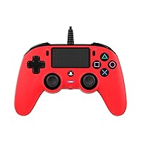 Nacon Compact Controller PS4 Ufficiale Sony PlayStation, Rosso