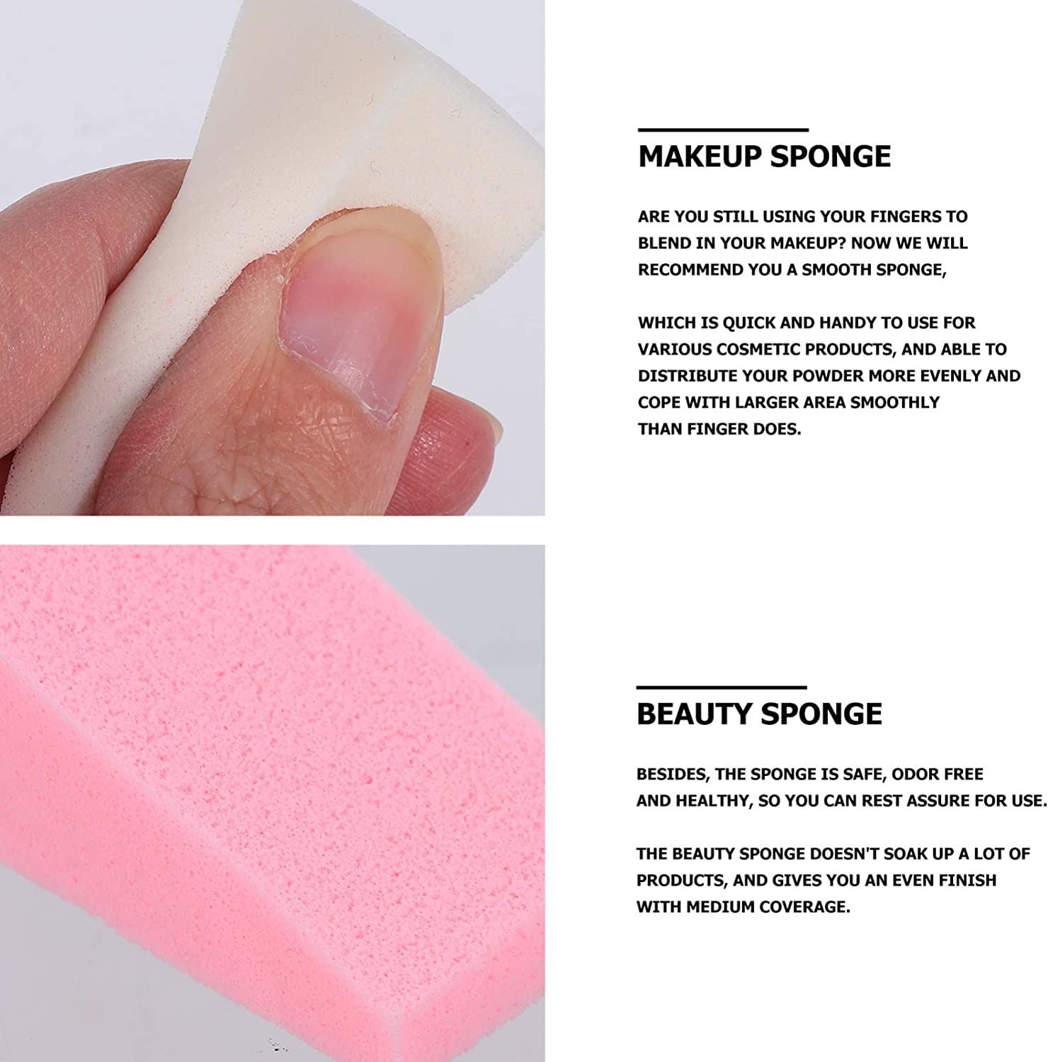 40 spugnette per trucco, strumento di bellezza per fondotinta, spugnette per cipria, spugnette asciutte con cinghia per cipria facciale, spugnette per fondotinta, spugnette cosmetiche per il trucco
