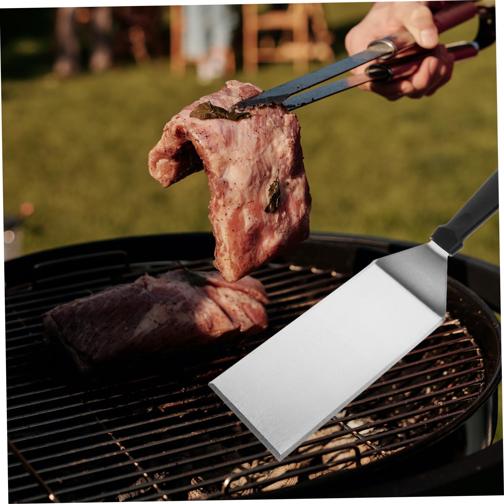 Spatola da Cucina e Manico in Pp in Acciaio Inossidabile Utensile Multiuso Set di 1 per Friggere e Mescolare per Barbecue e Uso Quotidiano in Cucina