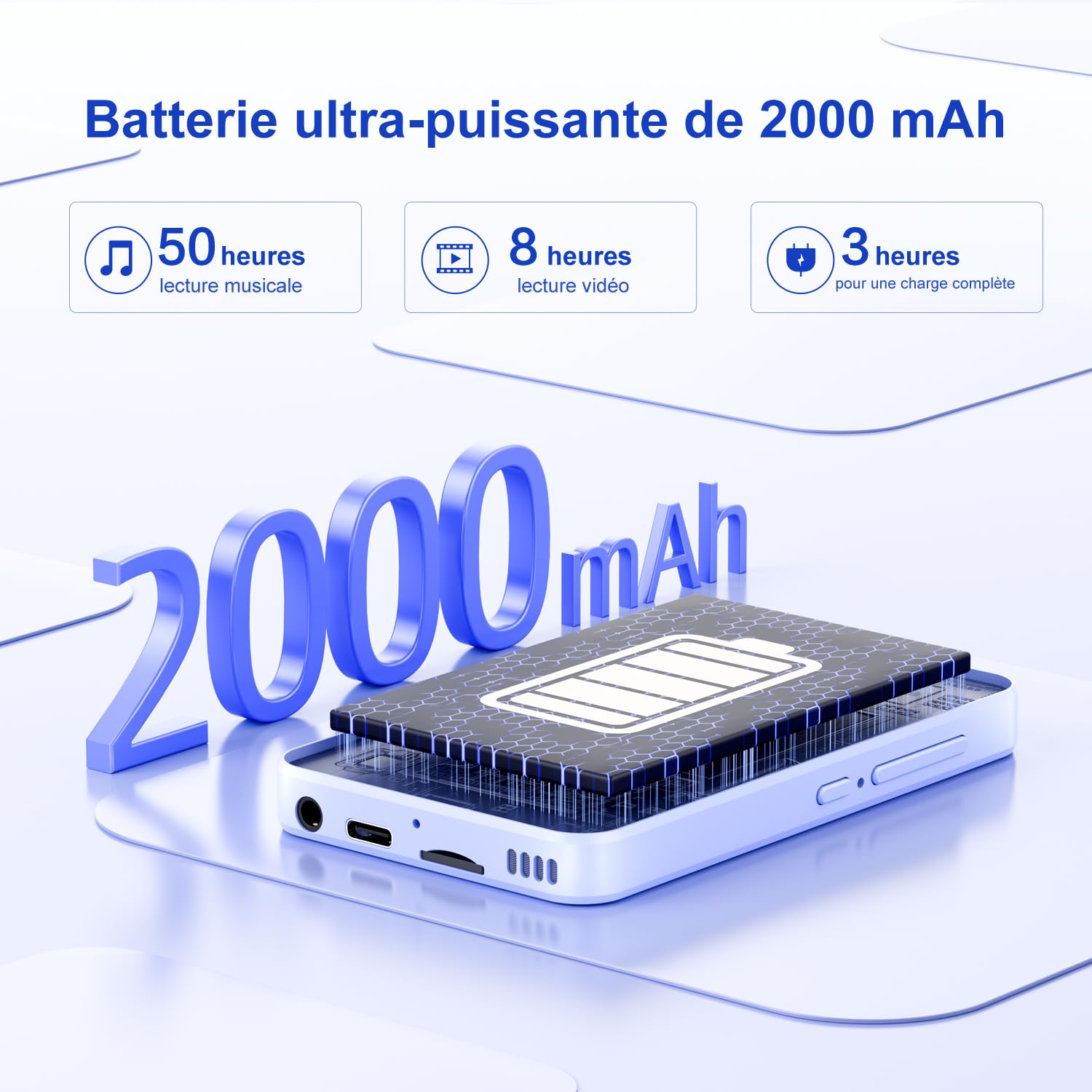 Joliker Lecteur MP3 80Go WiFi Bluetooth 4.02 Pouces Touchscreen MP4 avec Haut-parleurs Caméra 13MP Android Spotify Deezer