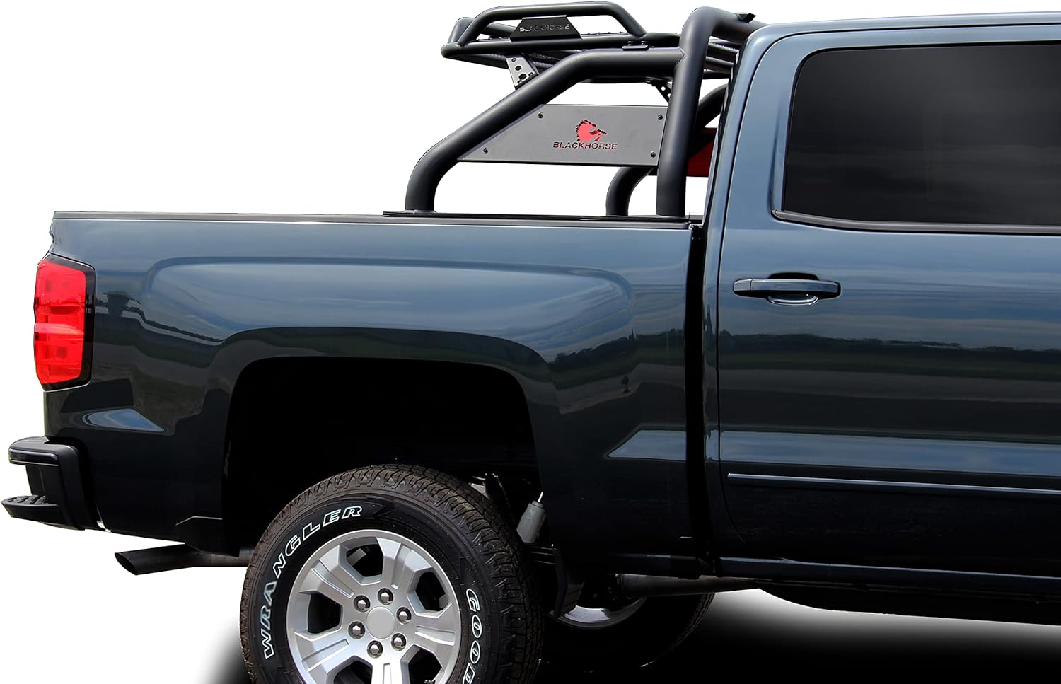 Black Horse Atlas Roll Bar Black Compatible with 17-26 Titan/XD|11-26 Ram 2500/3500|19-26 Ram 1500|00-26 Ford F-150|01-06 Silverado/Sierra 3500|07-26 Silverado 3500 HD|07-26 Tundra-RB-BA1B