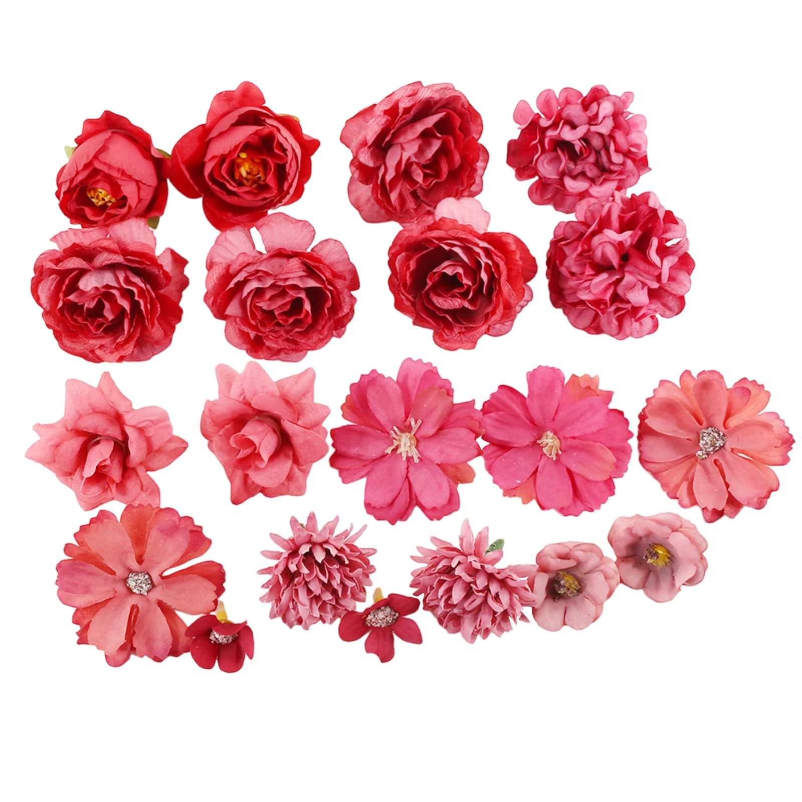 16 pezzi di fiori artificiali teste di fiori finti di seta per la decorazione domestica decorazione di nozze per feste accessori per regali di san