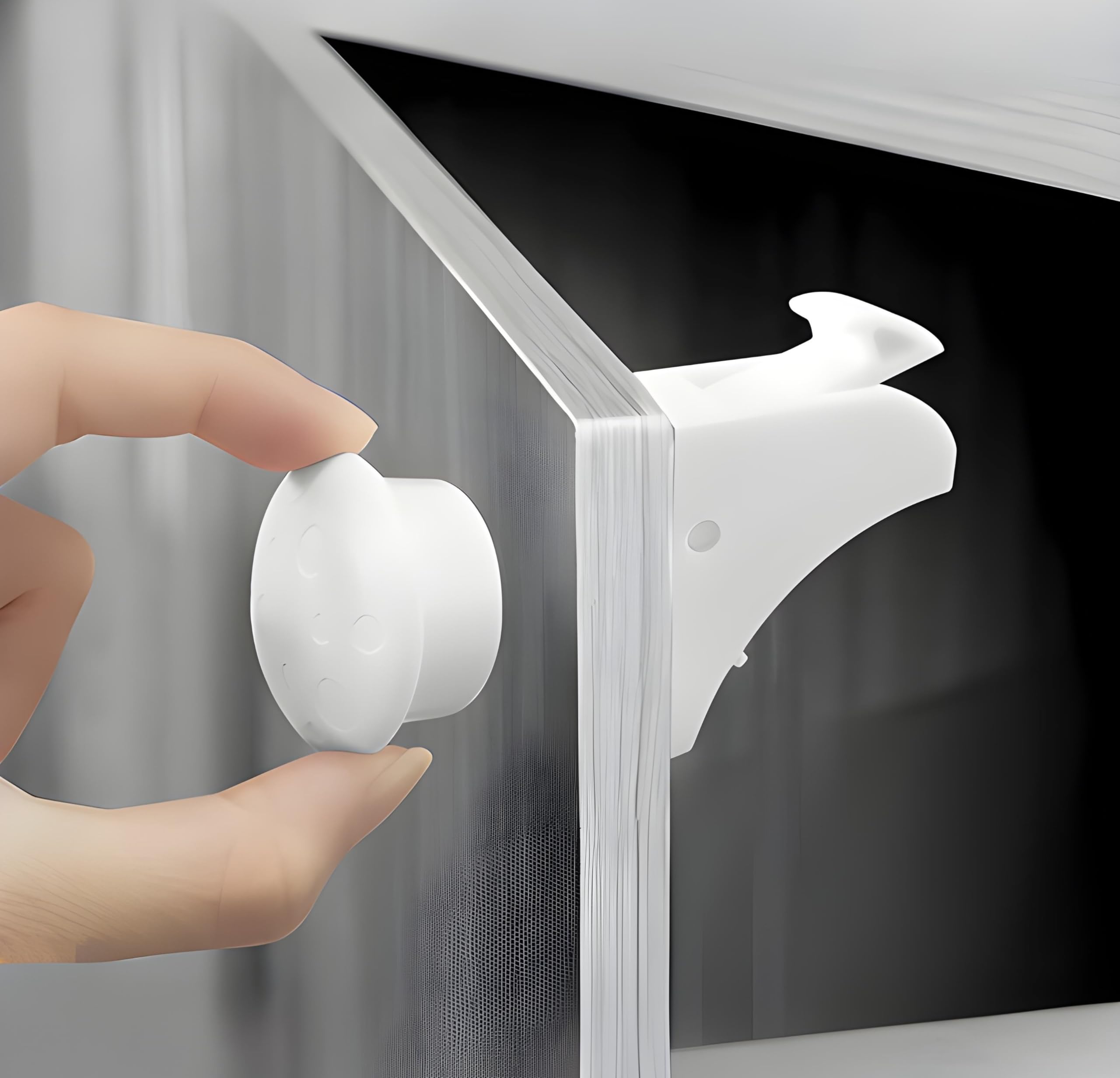 Magnetic Child Safety Cupboard Locks for Children Baby Proofing Kitchen Cabinets & Drawers Easy Install White