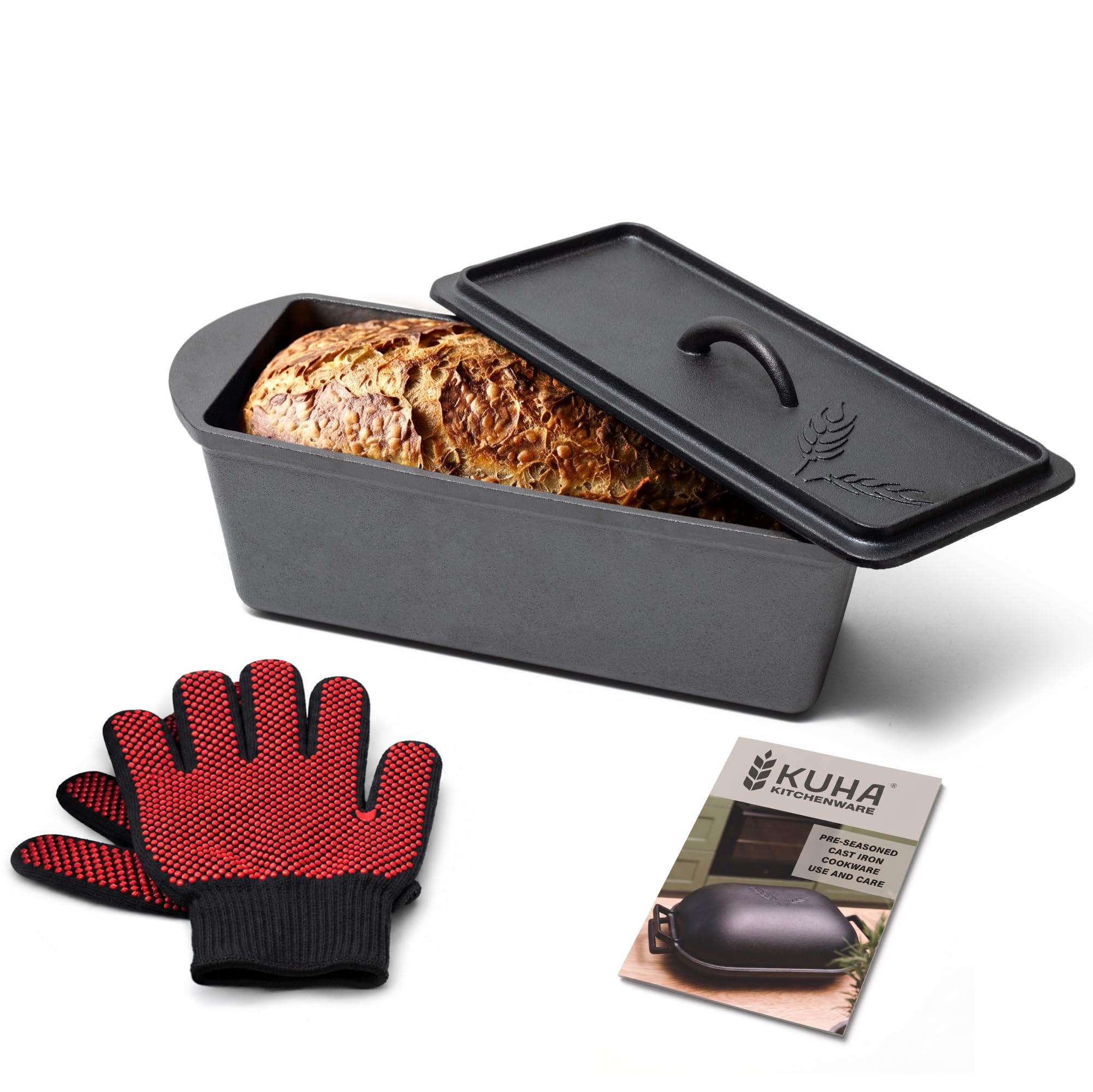 KUHA Molde de hierro fundido para pan – Molde rectangular versátil para sándwich, masa madre y panes artesanales perfectos – Calidad reliquia para panaderos modernos