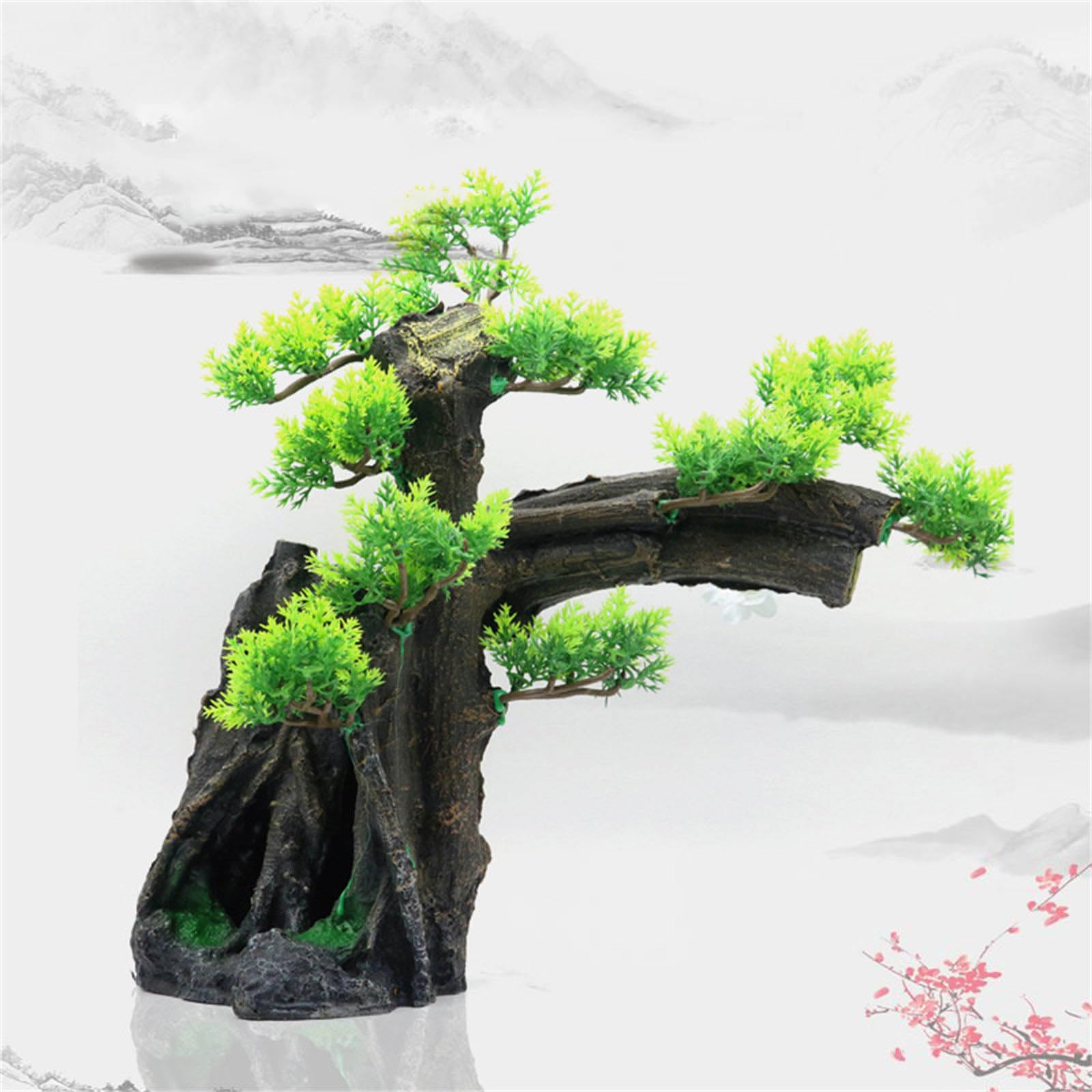 Fishtank Gamberetti Allevamento Tronco Casa Sull ' Albero Ornamento per acquari Terrari Paesaggistica Rifugio Ornamenti per acquari Acquari Pesci Grandi