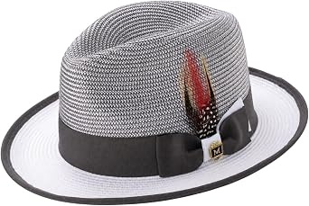 MONTIQUE Center Crease Fedora Hat | Stylish & Elegant Two-Tone Design Fedora Hats for Modern Touch | H-93