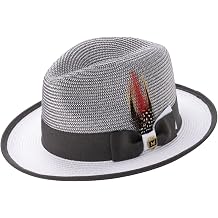 MONTIQUE Center Crease Fedora Hat | Stylish & Elegant Two-Tone Design Fedora Hats for Modern Touch | H-93