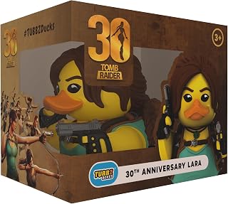 TUBBZ Tomb Raider Lara Croft 30. Jubiläum – Boxed-Sammelfigur, 9 cm