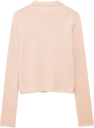 Pinclodly Tie Front Cardigan Sweaters for Women Y2K Bow Tie Open Front Cardigans Crewneck Long Sleeve Sweaters