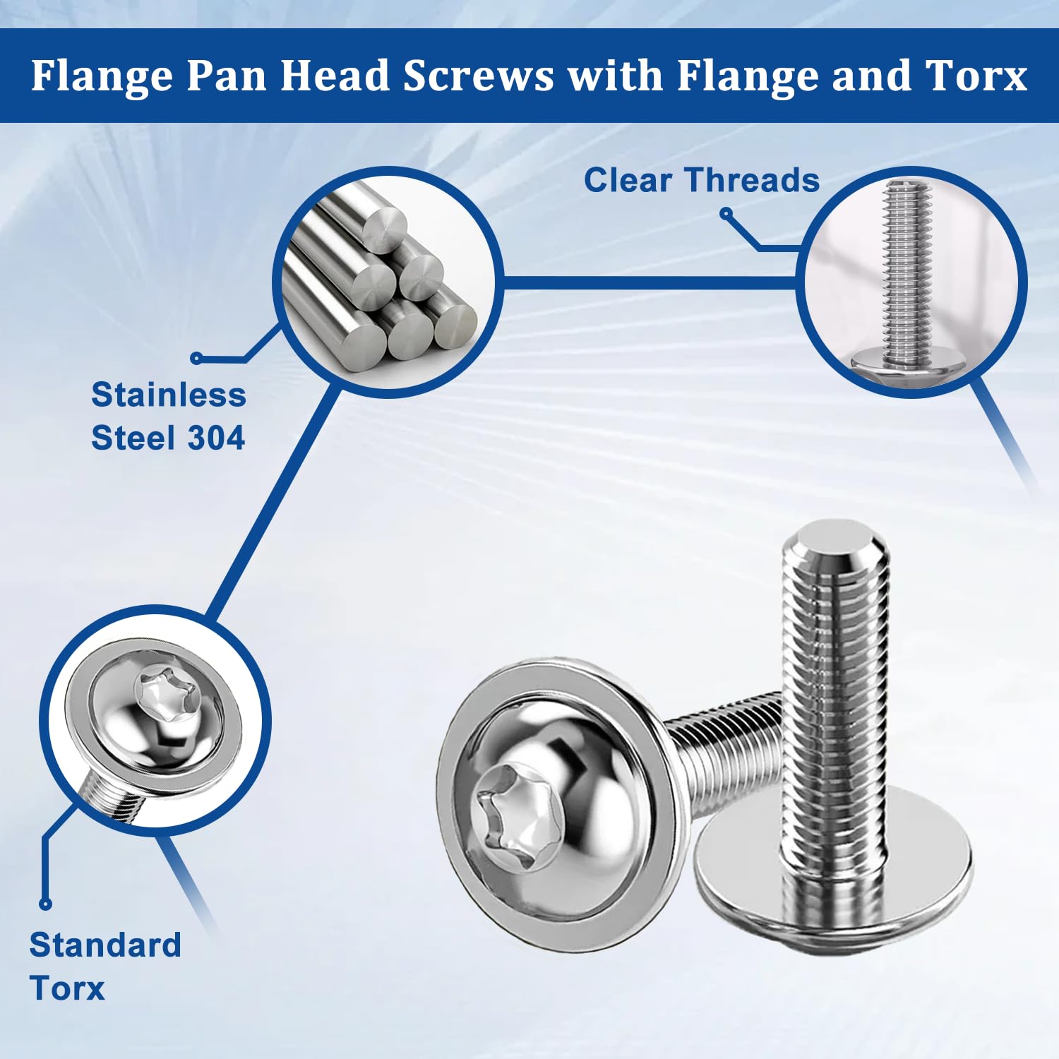 Drenky Viti Testa Bombata 20 Pezzi M5x20mm Viti Torx Bulloni Testa Tonda ISO 7380-2 A Flangia Acciaio Inox A2 V2A Completamente, Elevata Durezza, Filettatura Completa