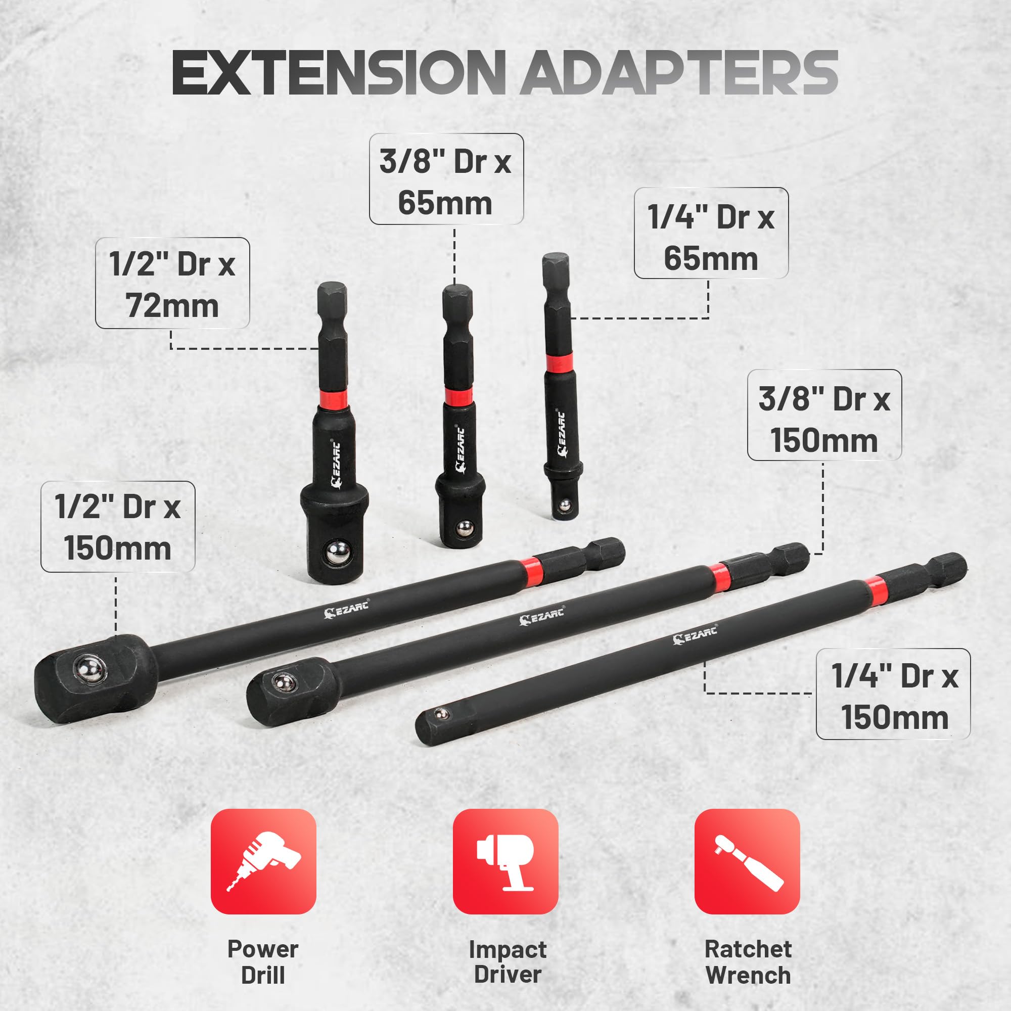 EZARC 14 szt. Impact Socket Accessory Set