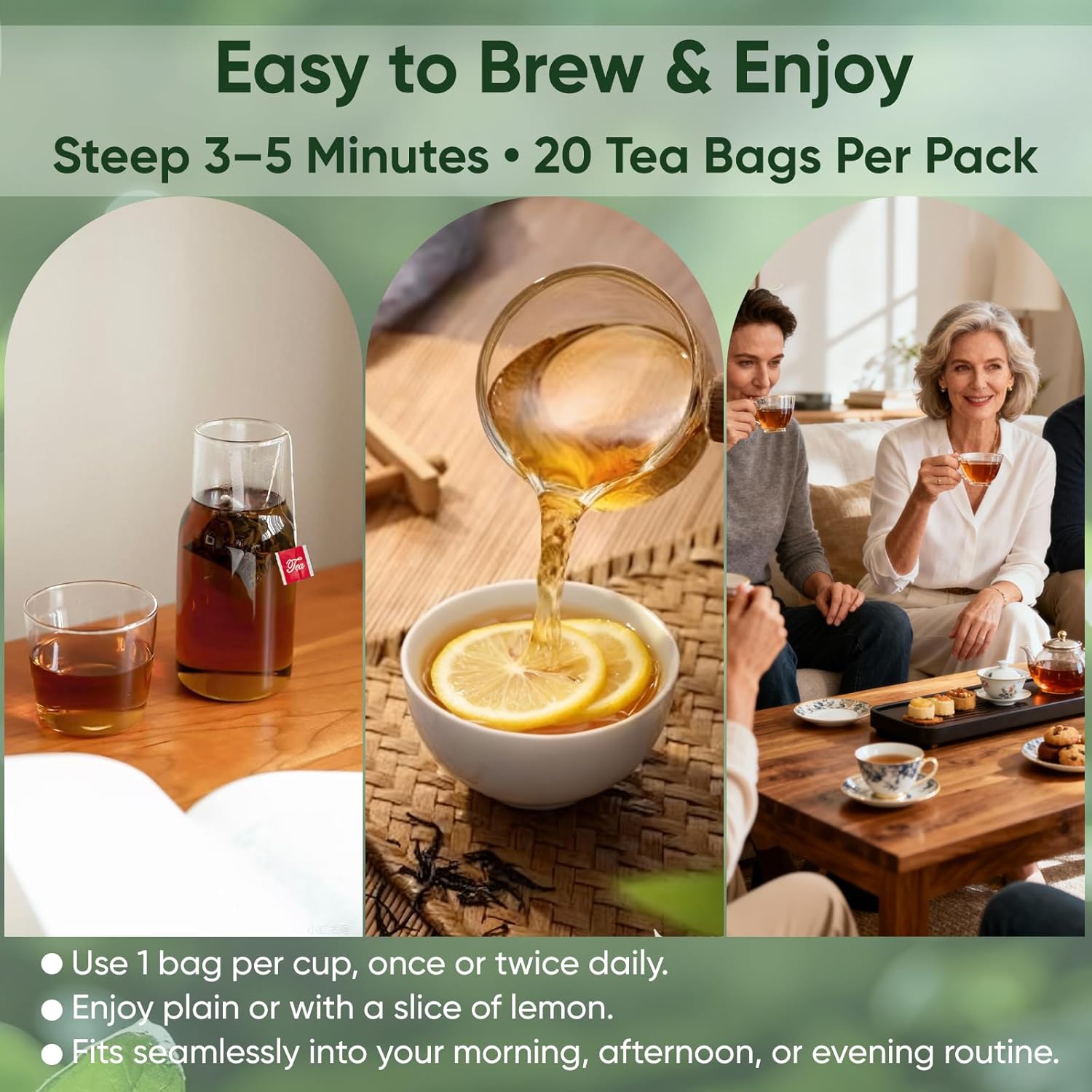 Oolong Tea Bags – Organic Whole Leaf Oolong – 20 Bags (5g Each) – Natural Relaxing Tea for Calm Mind & Healthy Lifestyle – Premium Organic Oolong Tea (1)