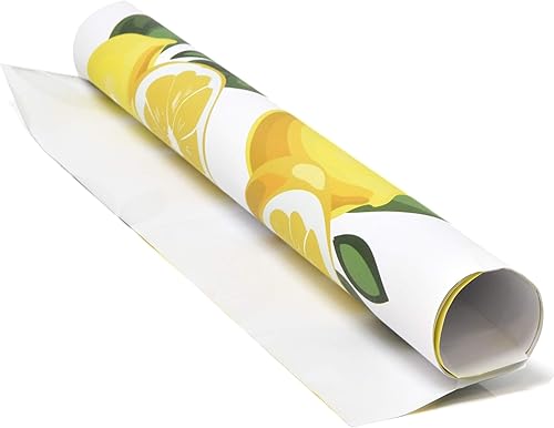 Miniatura 4 de Gift Boutique 50 manteles individuales desechables de papel de limones de 11 x 17 pulgadas, rectangular, amarillo con rodajas de limón y cítricos,