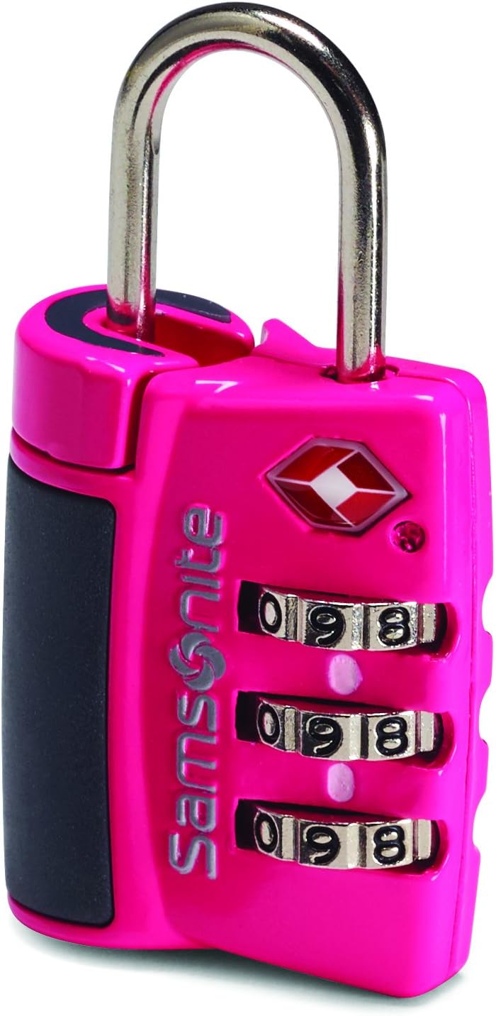 Samsonite 3-dial Travel Sentry Combination Lock, Neon Pink, One Size