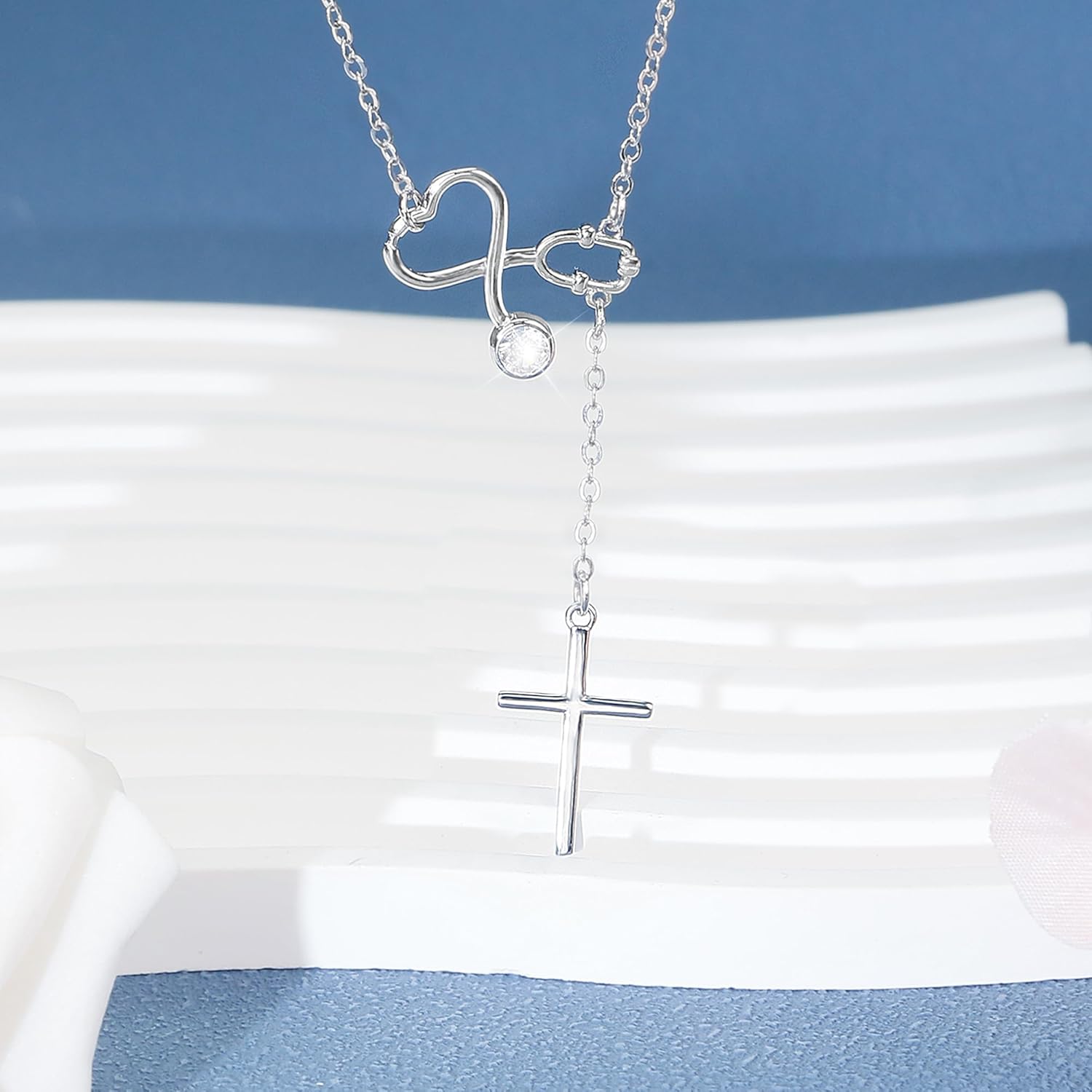 SmileBelle Nurse Gifts for Women, Nurse Necklace as Nursing Appreciation Practitioner Gifts for Nurses Female,Nursing School Handmade Jewelry Medical Assistant as Accessories for Work Woman New Nurses - Image 3