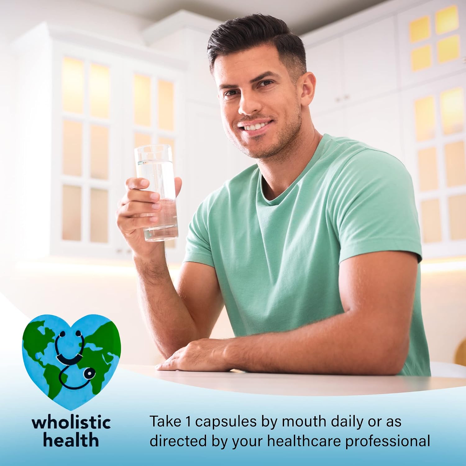 Wholistic Health - Wholistic K2D3 - Vitamin D3 K2 Supplement - Dietary Immune Support Vitamin K2 MK-7 & Vitamin D3 5000 IU per Capsule - Vitamin D Vitamin K Supplements for Healthy Heart - 60 Count