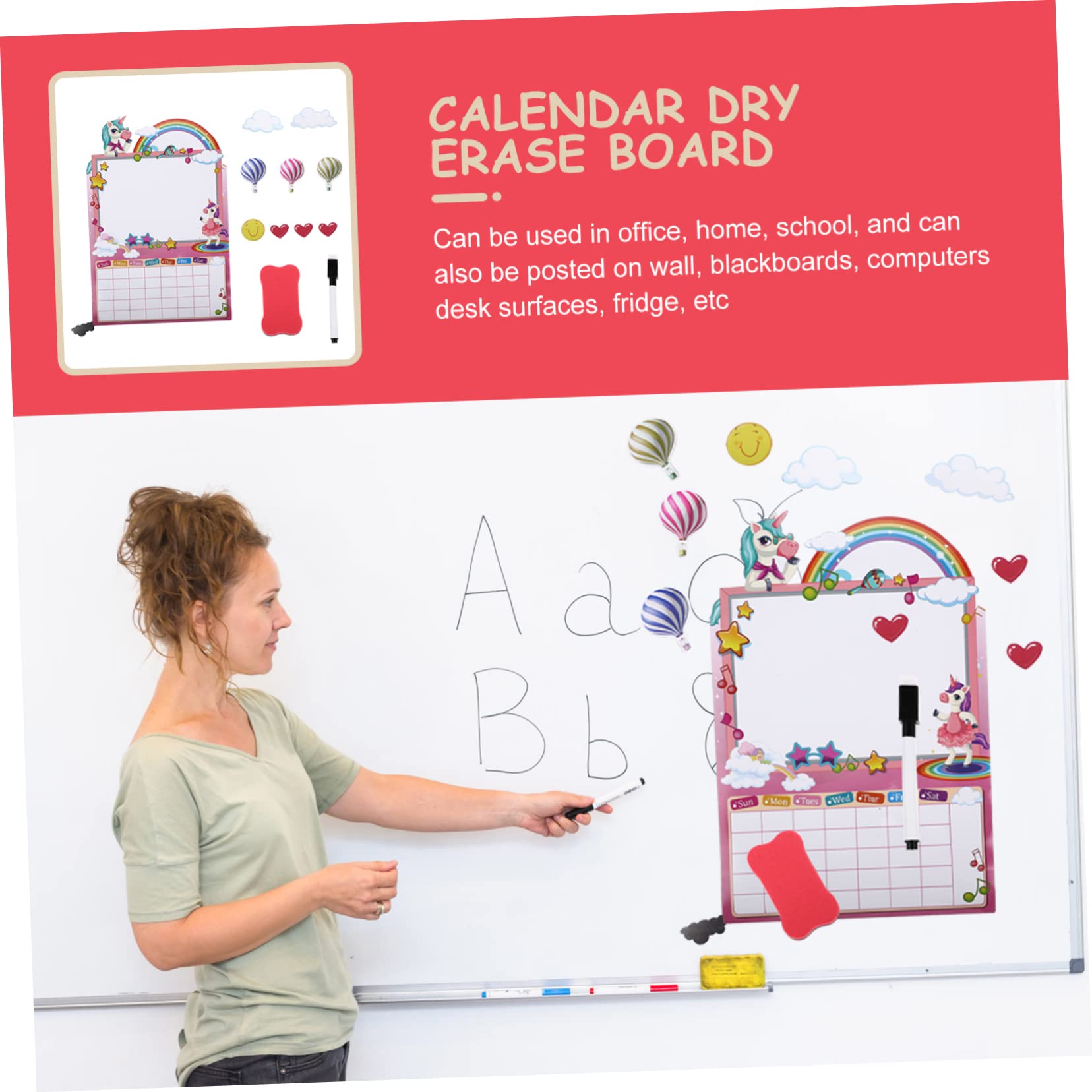 TOPBATHY 5 Set Bloc notes mini frigo per bambini mini lavagne lavagnetta bambini lavagnette per adesivi congelatore utensili da cucina calendario da lavagna cancellabile a secco pvc