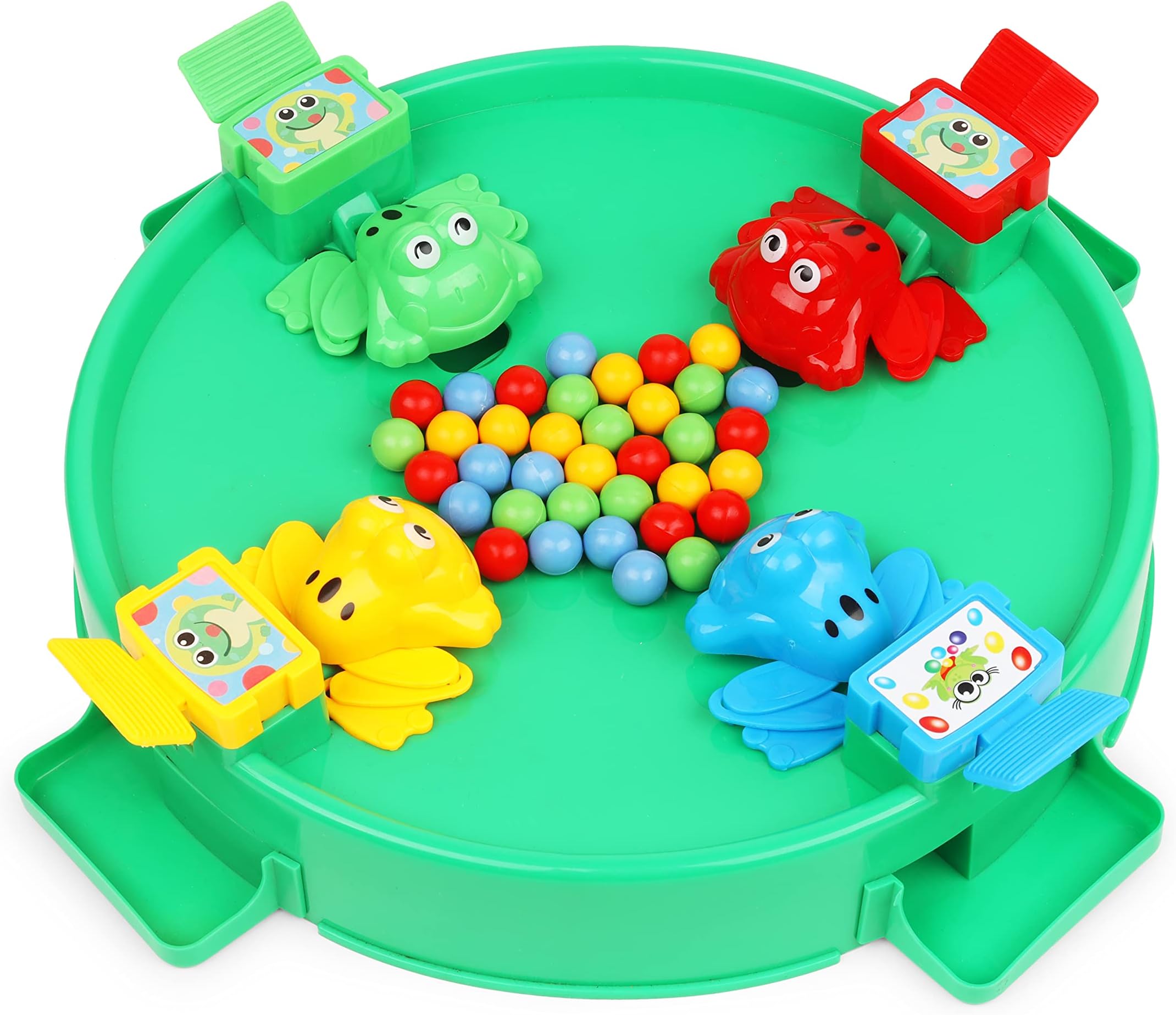 Toyzone Frog Eat Beans Game-4 Players-61038 | Hungry Frog Game for Kids | Multiplayer Board Game for 4 Players