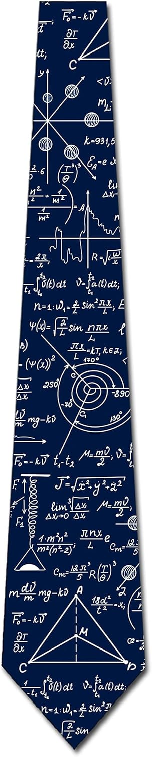 Three Rooker Physics Equation Ties Mens Science Necktie Navy Education Tie
