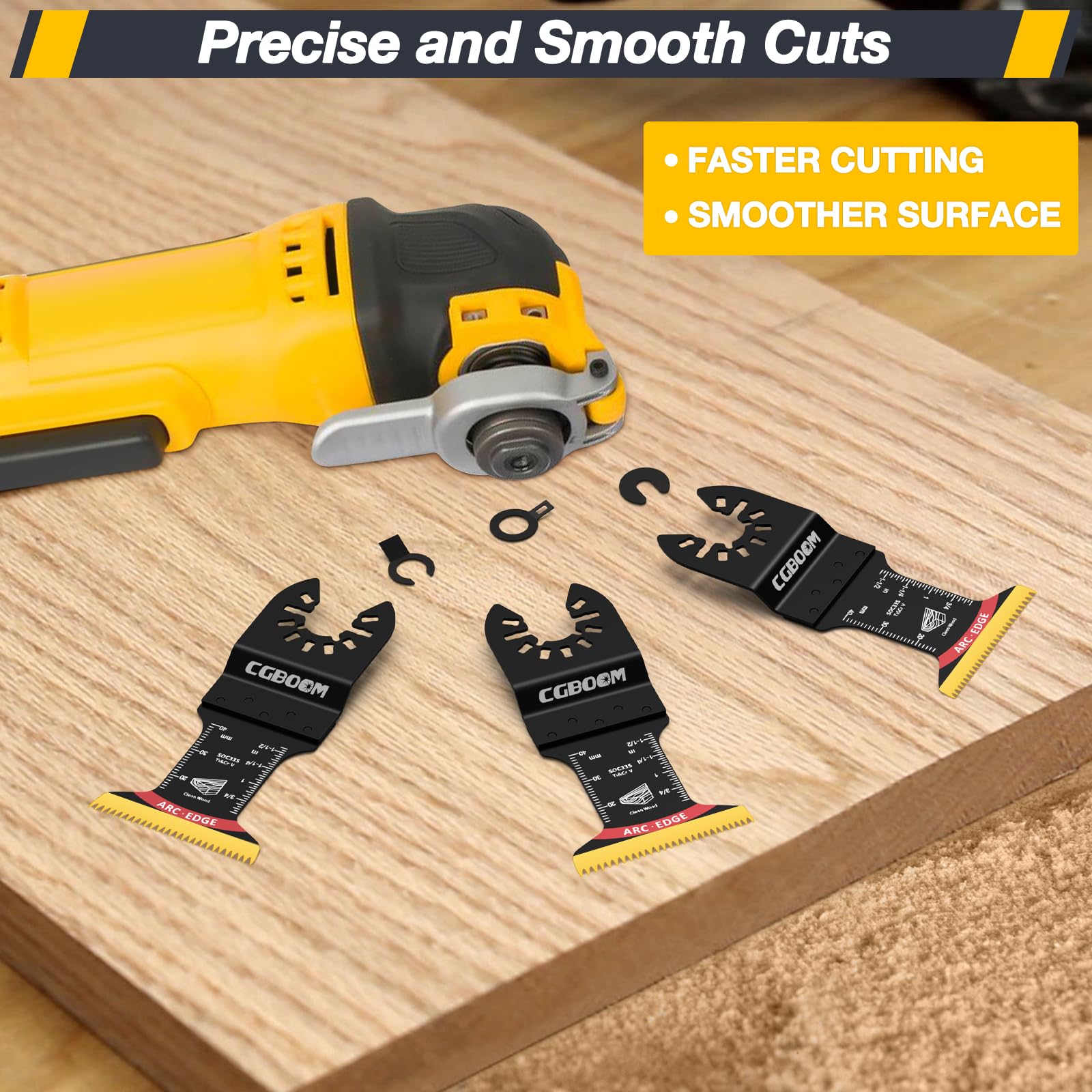 2-Pack Japanese Tooth Oscillating Tool Blades - Cuts Wood, Metal & More