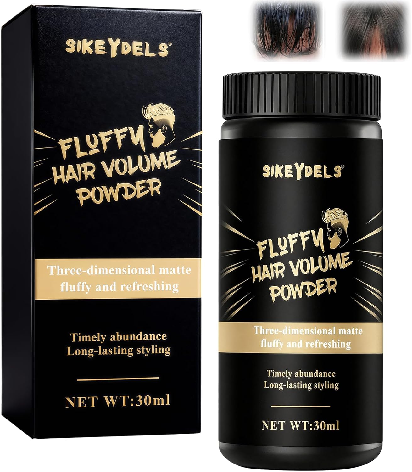 30g Hair Styling Powder,Polvo de Peinado,Polvo Voluminizador para el Pelo,Polvos Texturizantes Pelo Hombre,Polvos Capilares,Mantiene el Cabello Suave y Esponjoso Todo el Día