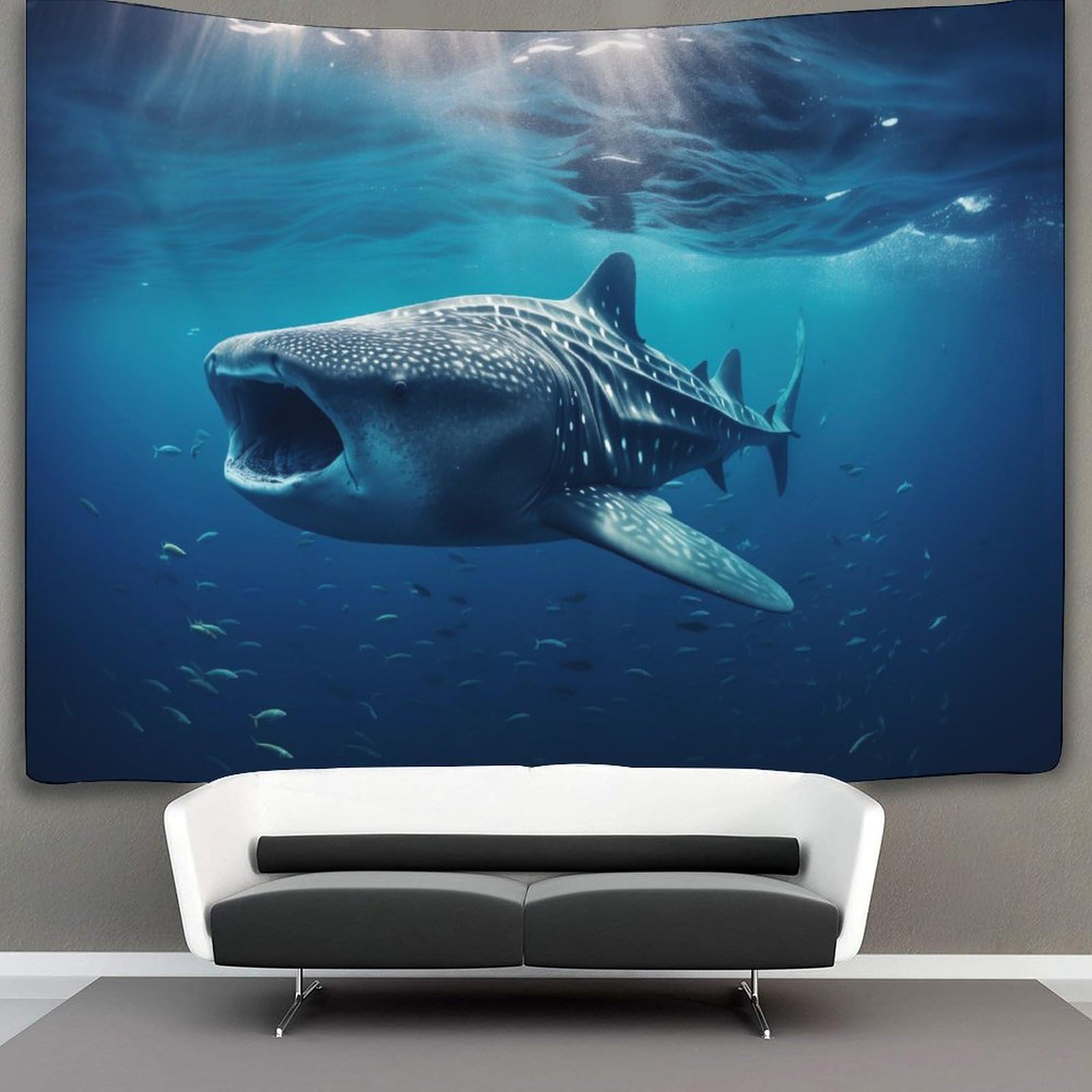 kaiyun Whale Shark Tapestry Wall Hanging Animal Wall Art for Living Room Bedroom Dorm 180cmx230cm