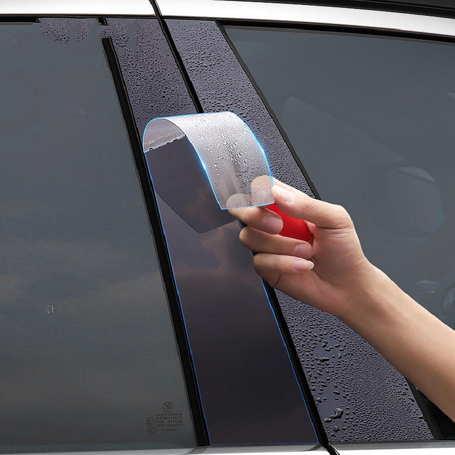 JCAKES Car Exterior Car Window Pillar Anti-Scratch TPU Protective Film Anti-Scratch Repair Film Accessories，for Hyundai Tucson 2021-2023