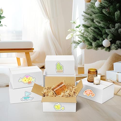 Miniatura 7 de Eupako Paquete de 30 cajas de envío pequeñas de varios tamaños, 8 x 6 x 4 y 9 x 6 x 4, 15 cajas pequeñas cada una, sobres de cartón corrugado