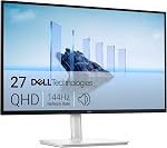 Dell 27 Plus QHD Monitor - S2725DSM - 27-inch QHD (2560x1440) 144Hz 1ms Display, 2 x 3W Speakers, HDMI/DisplayPort 1.4 Connectivity, Height/Tilt/Pivot/Swivel Adjustability, AMD FreeSync - Ash White