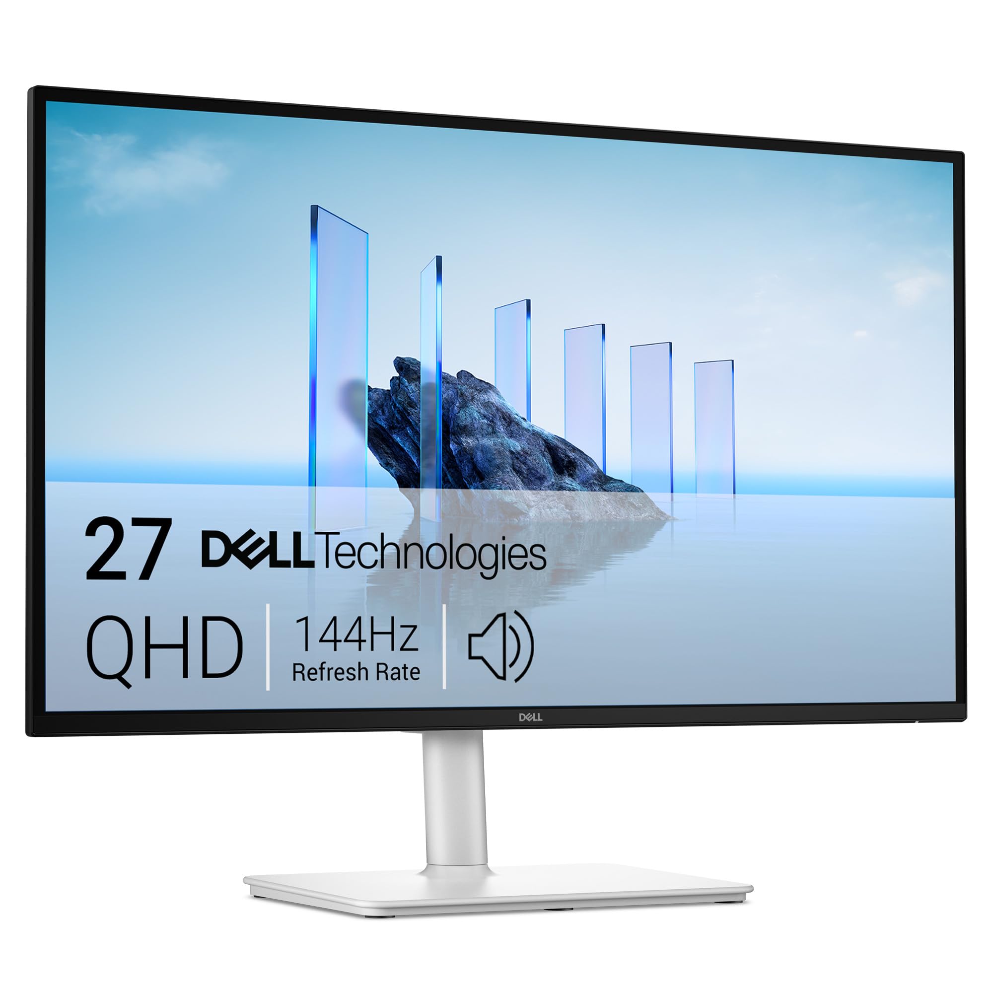 Dell 27 Plus QHD Monitor - S2725DSM - 27-inch QHD (2560x1440) 144Hz 1ms Display, 2 x 3W Speakers, HDMI/DisplayPort 1.4 Connectivity, Height/Tilt/Pivot/Swivel Adjustability, AMD FreeSync - Ash White - 2