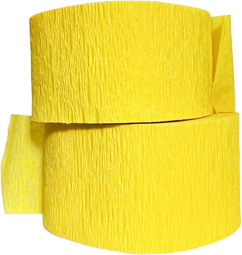 Miniatura 9 de Serpentinas de papel crepé rojo y dorado amarillo (2 rollos de cada color) Fabricadas en Estados Unidos