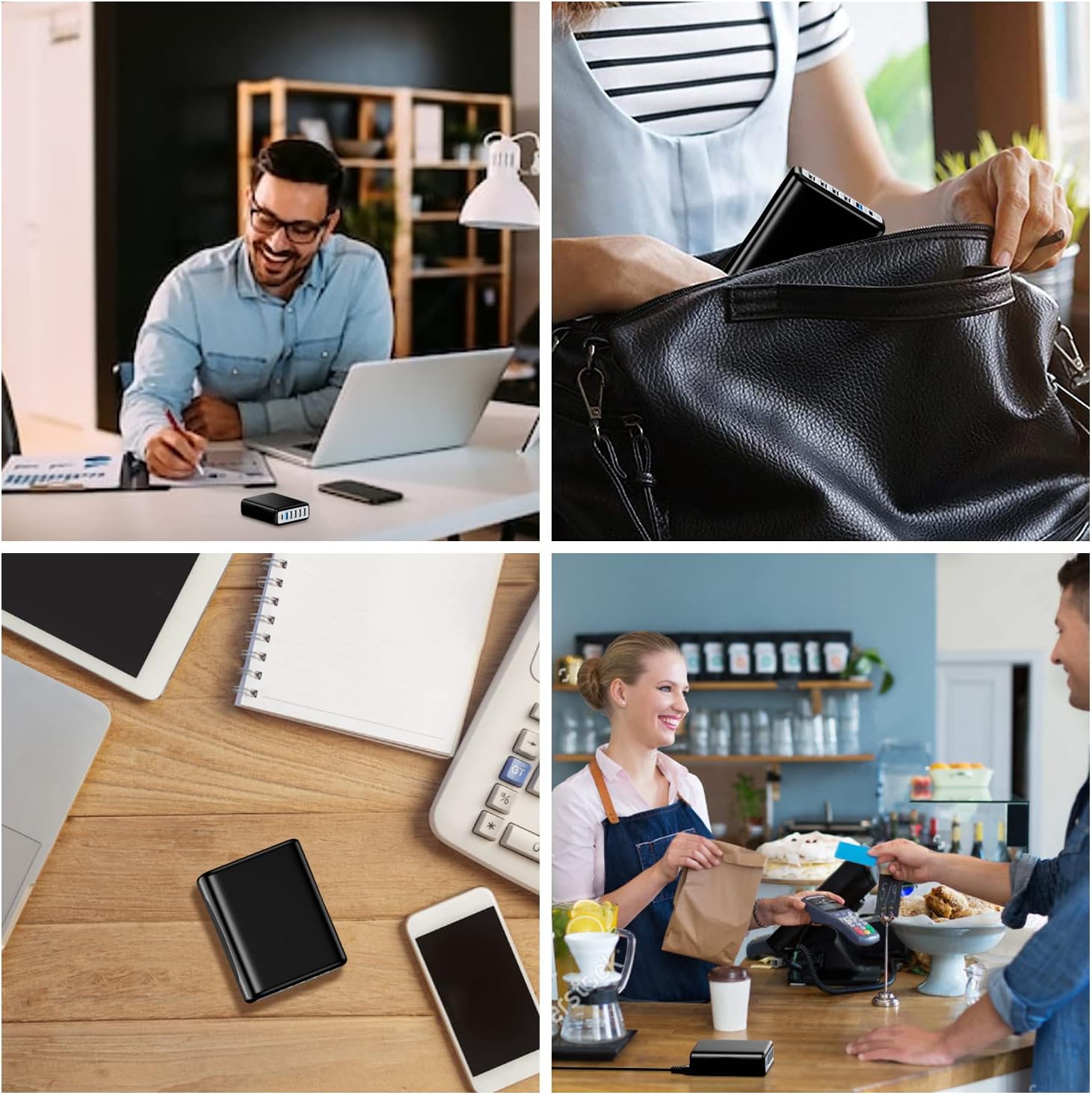 USB C Charging Station Fast Wall Charger USBC Charging Power Hub for Multiple Device Desktop Charge Block 6 Ports Pd3.0 Rapid Strip Adapter Compatible with iPhone15 iPad Galaxy Smart Cell Phone 100W