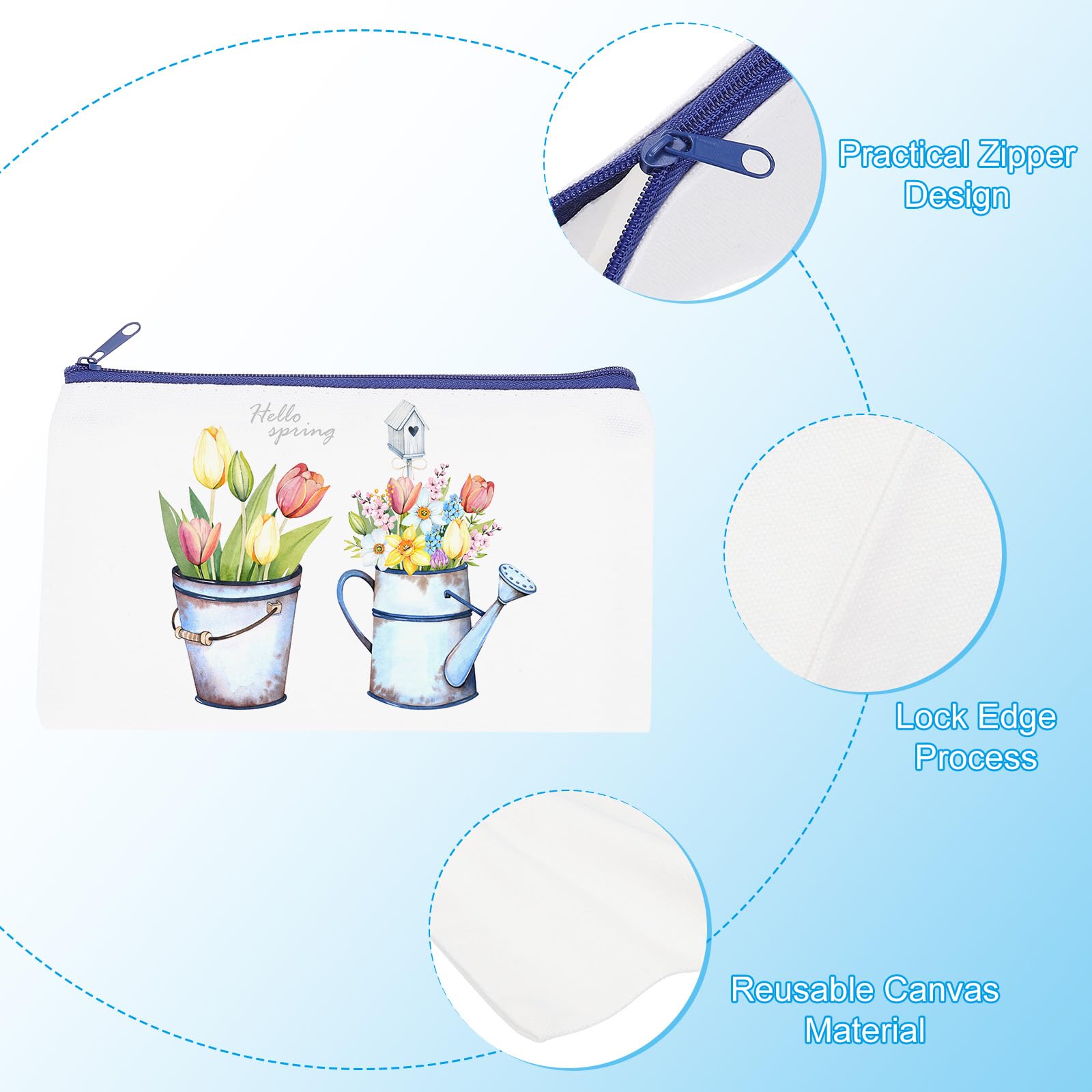 PATIKIL Sublimation Makeup Bags - Image 3