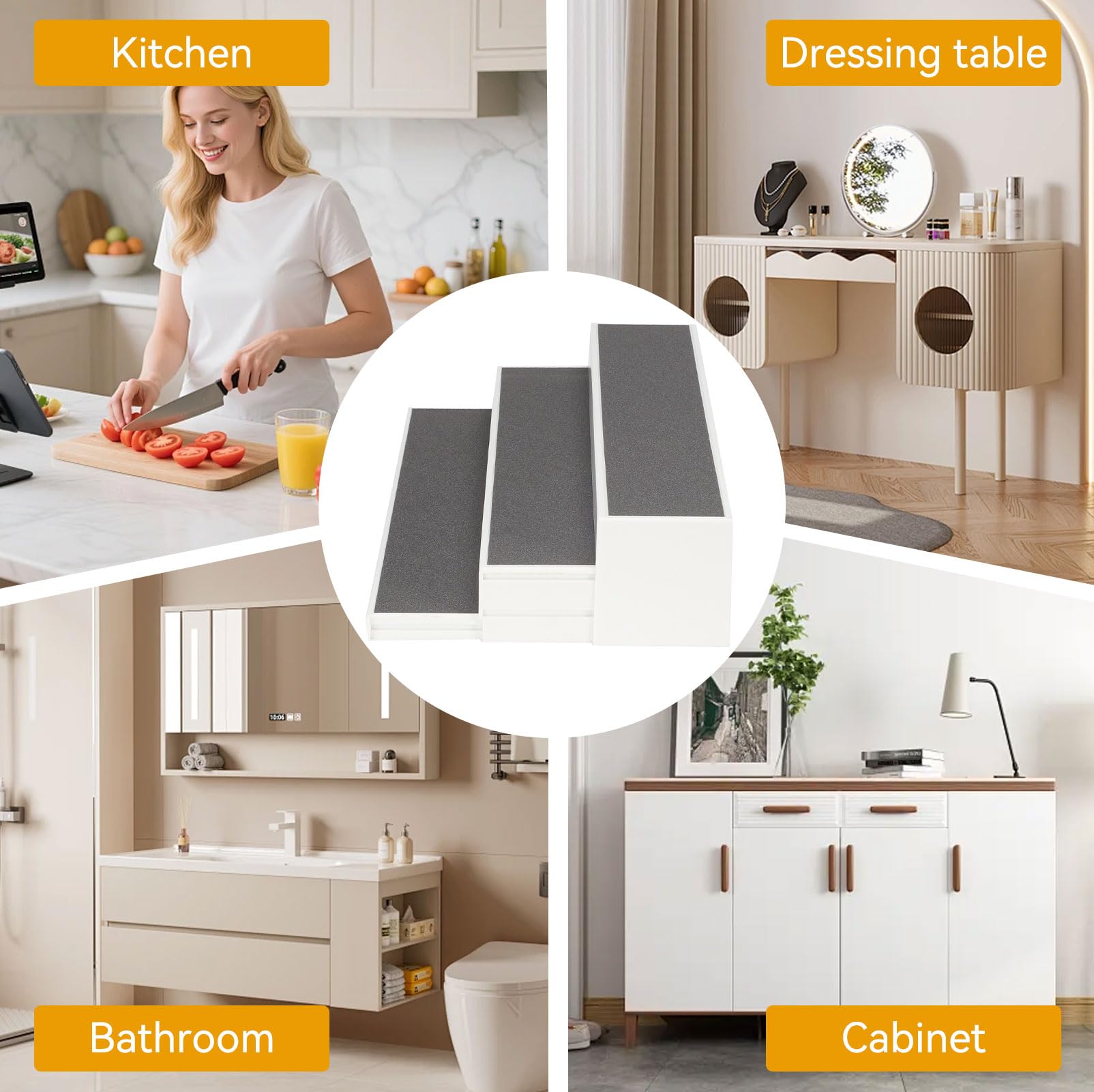 Organizzatore per spezie espandibile a 3 livelli, organizer