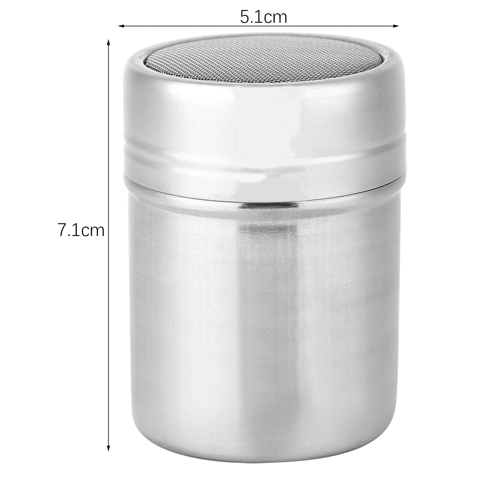 Lot De 3 Saupoudreurs En Acier Inoxydable Avec Couvercle – Idéal Pour Sucre Glace, Cacao, Farine, Cappuccino Et Pâtisserie