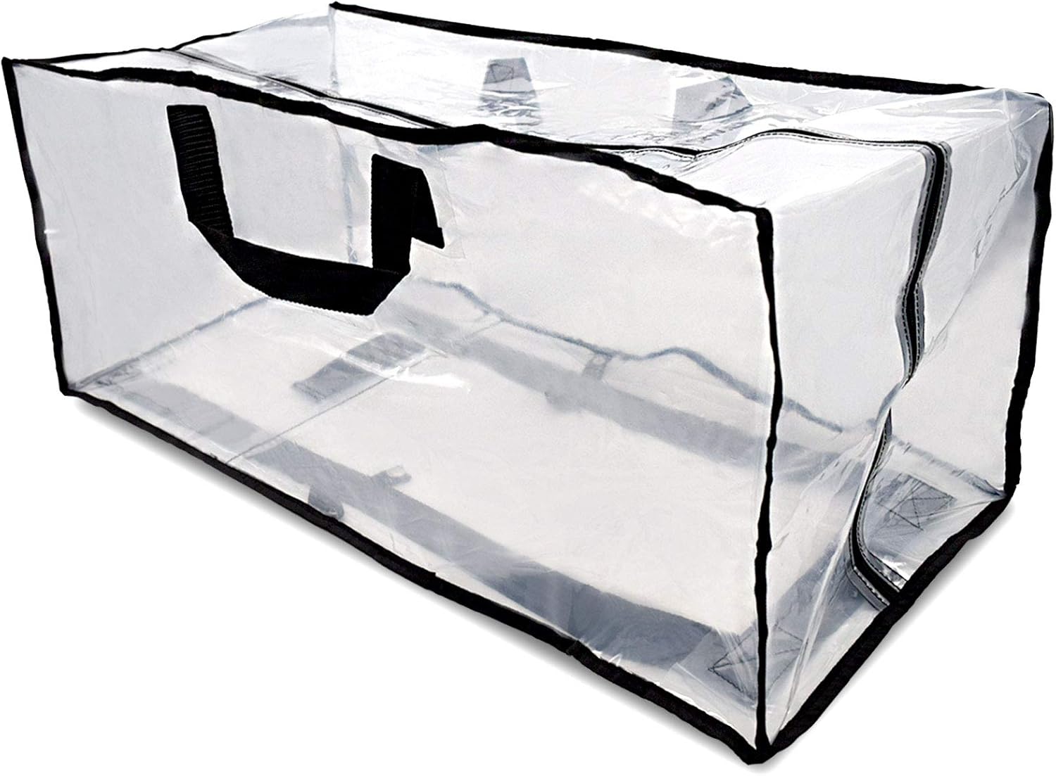 Clear Storage Bags 3 Pack Zippered Moving Bags, See Thru