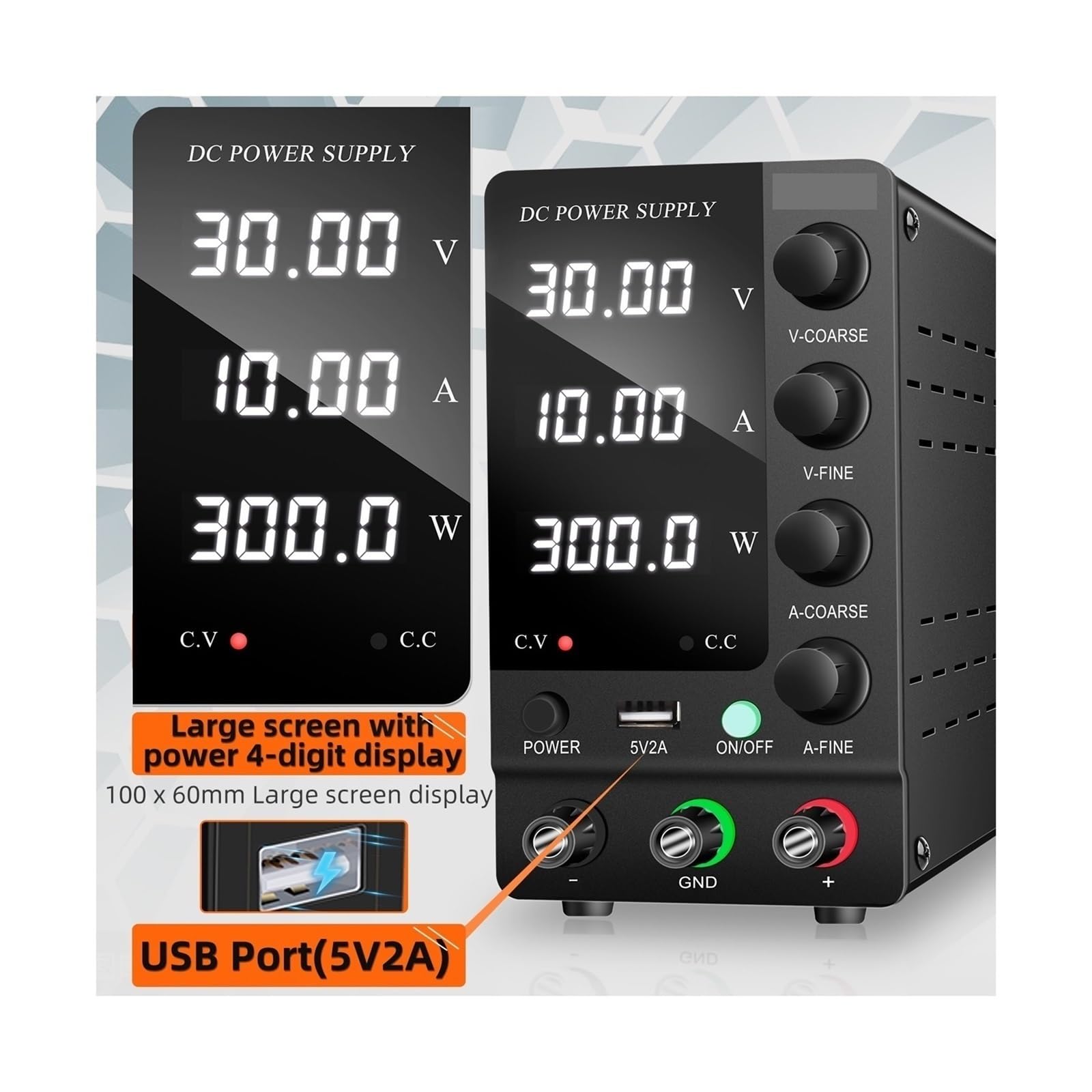 Zasilacz prądu stałego, Regulowany Cyfrowy Zasilacz Laboratoryjny Regulator Napięcia 30 V 60 5A 120 3A Naprawa AC Na DC(32V6A SPS-C3206)